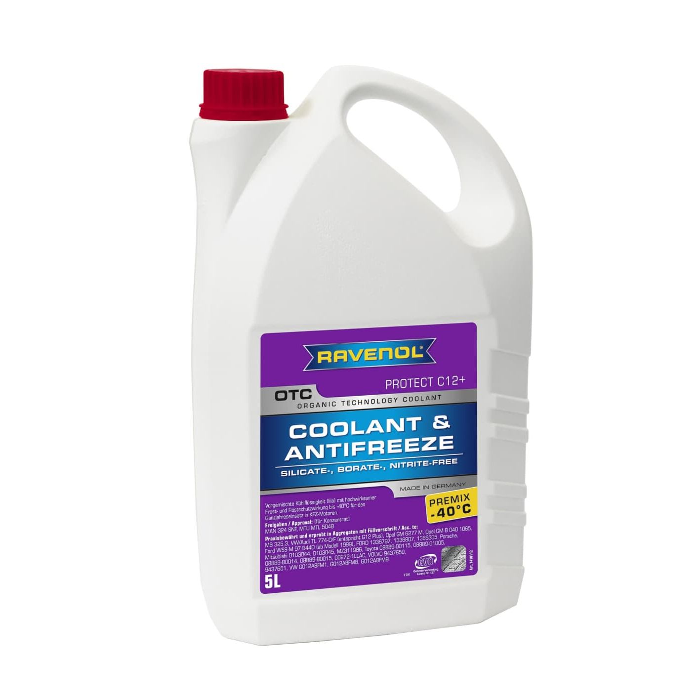 Антифриз RAVENOL OTC Organic Techn.Coolant Premix -40 C 5L