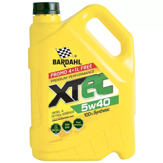 масло Bardahl XTEC 5W40 промоция 4+1 л синтетично