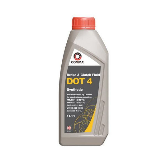 Спирачна течност Comma DOT 4 Synthethic 1L
