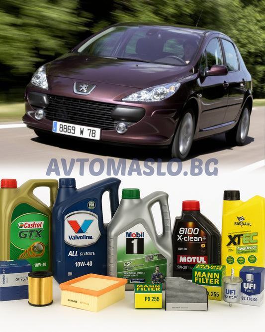 Комплект Масло и Филтри за Peugeot 307 2.0HDi 136кс. пежо 307