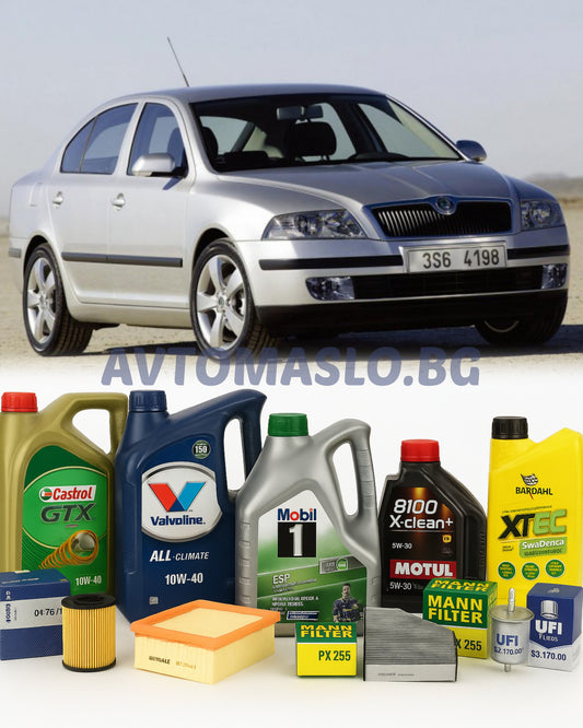 Комплект Масло и Филтри за Skoda Octavia II 1.9TDI 105кс. BXE, BKC, BJB, BLS