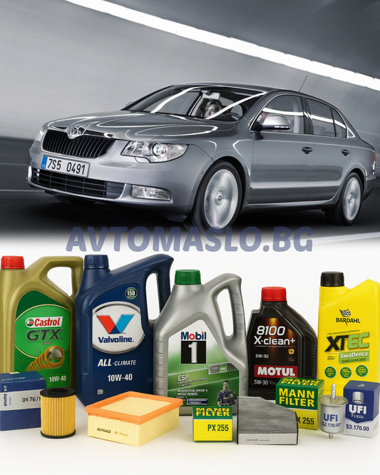 Комплект Масло и Филтри за Skoda Superb II 2.0TDI 170кс. CFGB, CBBB