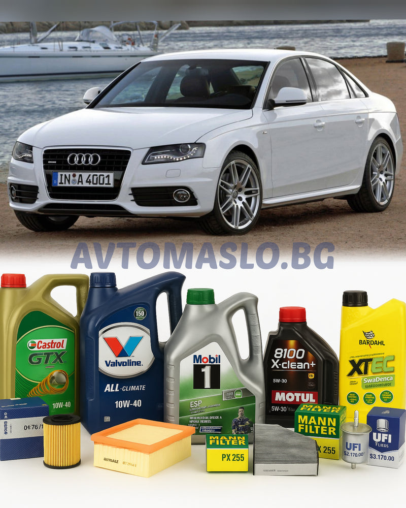 Комплект Масло и Филтри за Audi A4 B8 1.8TFSI 160кс. CDHB, CABB