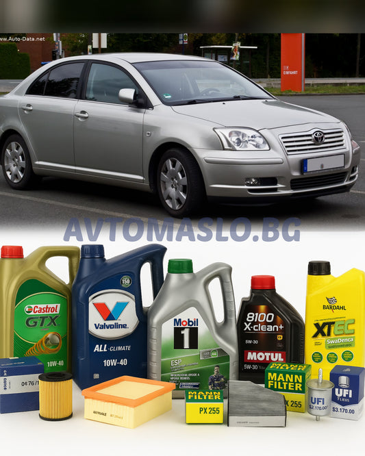 Комплект Масло и Филтри за Toyota Avensis 2.0D-4D 126кс. тойота авенсис